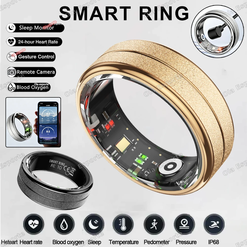 AI Health Analysis Smart Ring For Men Women Heart Rate Body Temperature Monitoring Smartring Multi Sport Mode Waterproof Rings