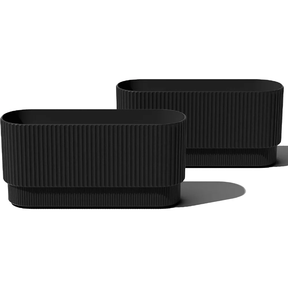 Long Planter for Porch, Patio, Backyard | Durable Plastic-Concrete Material | Modern Décor for Shrubs
Long Planter for Porch, Patio, Backyard | Durable Plastic-Concrete Material | Modern Décor for Shrubs
