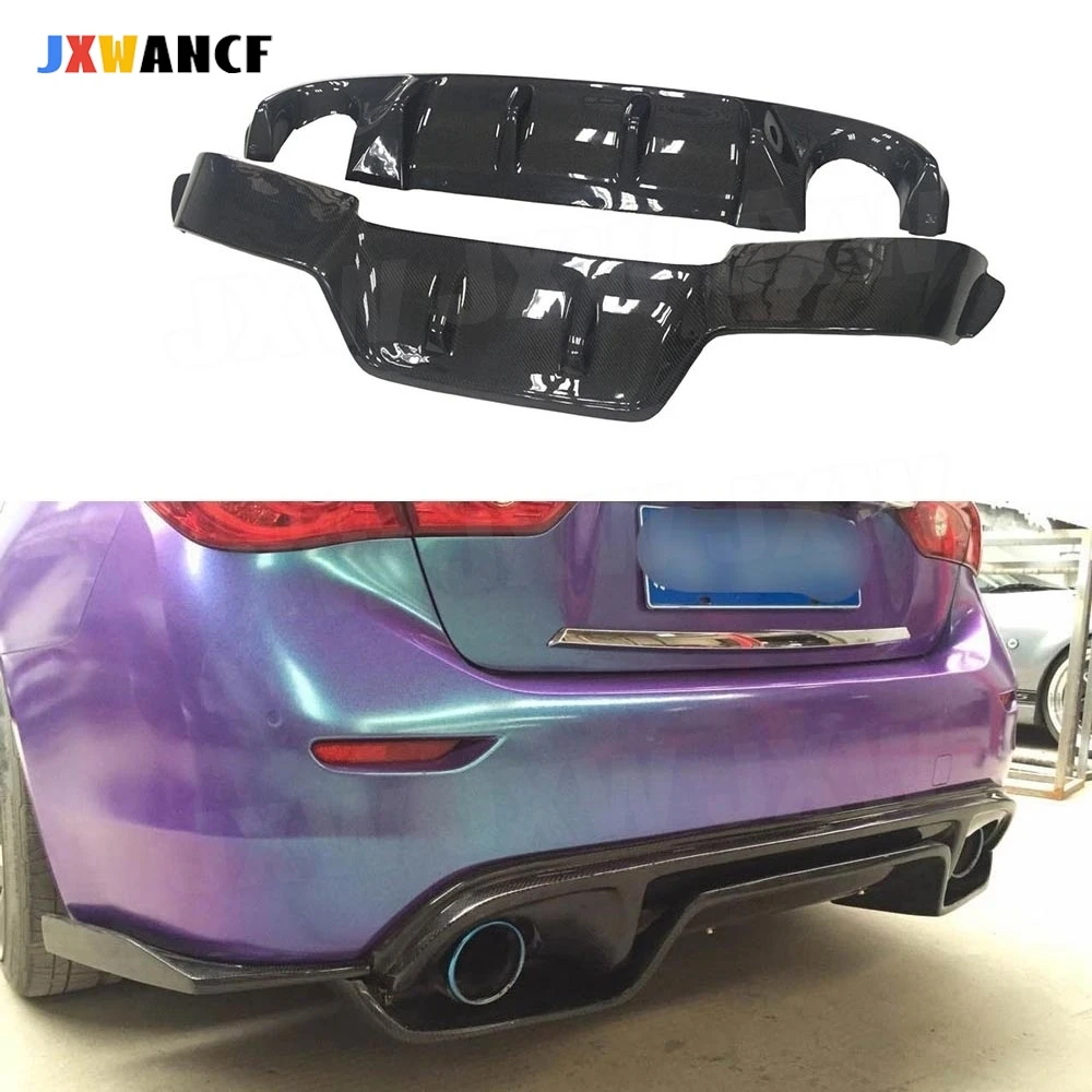 JXWANCF Carbon Fiber Car Racing Rear Lip Diffuser Spoiler Bumper Protector For Infiniti Q50 Q50L Q50S 2014 2015 2016 2017
JXWANCF Carbon Fiber Car Racing Rear Lip Diffuser Spoiler Bumper Protector For Infiniti Q50 Q50L Q50S 2014 2015 2016 2017