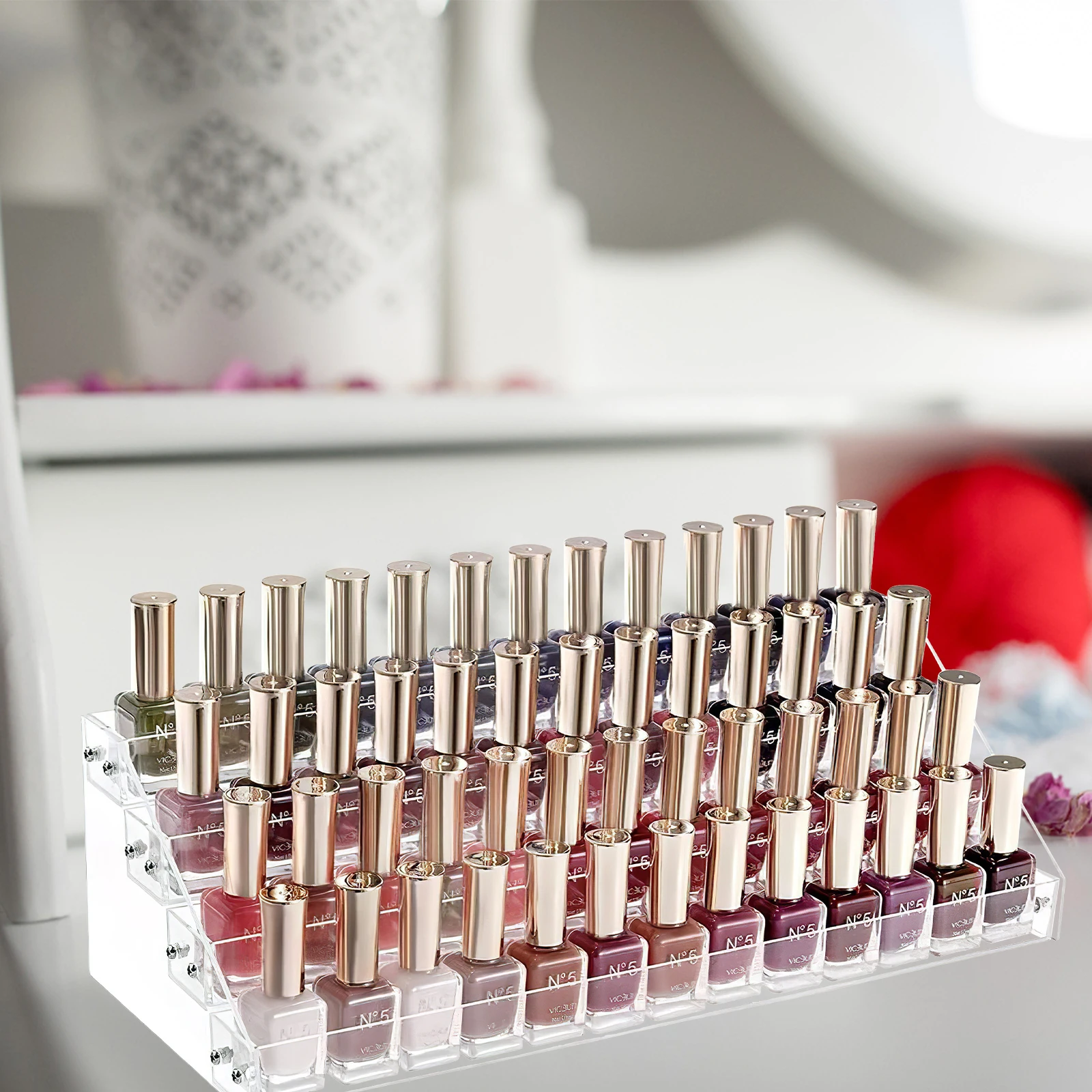Acrylic Nail Polish Holder Clear Organizer Multi Layer Durable Long Use Space Saving Bedroom Desktop Salon Dresser Storage
Acrylic Nail Polish Holder Clear Organizer Multi Layer Durable Long Use Space Saving Bedroom Desktop Salon Dresser Storage