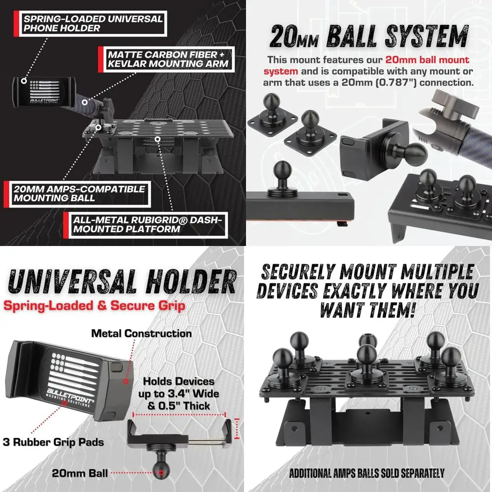 Металлический держатель для телефона RubiGrid, совместимый с Ford F-150 и 2017-2022 Super Duty 2015-2020 гг.
Металлический держатель для телефона RubiGrid, совместимый с Ford F-150 и 2017-2022 Super Duty 2015-2020 гг.