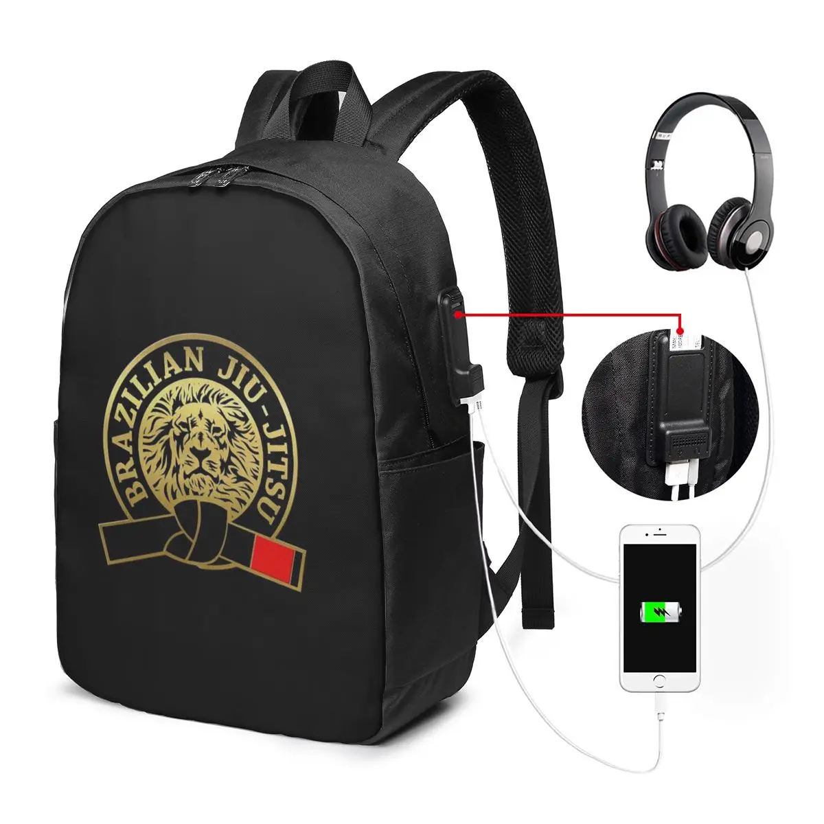 Jiu-Jitsu Warrior Japanese Bjj Gi And Black Belt Mma Backpack Travel Notebook Bag Computer College Student School Bag Laptop
Jiu-Jitsu Warrior Japanese Bjj Gi And Black Belt Mma Backpack Travel Notebook Bag Computer College Student School Bag Laptop