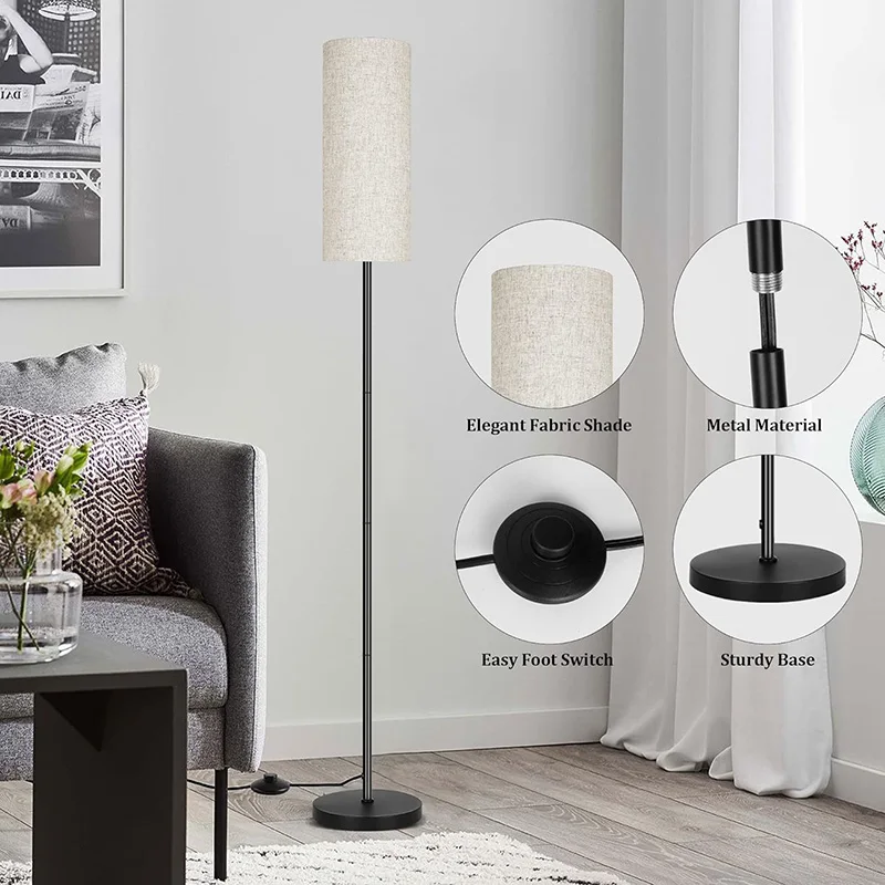 Three-Color Temperature Linen Shade LED Standing Lamp for Study Bedroom Bedside Living Room Sofa - Adjustable Warm to Cool Light
Three-Color Temperature Linen Shade LED Standing Lamp for Study Bedroom Bedside Living Room Sofa - Adjustable Warm to Cool Light