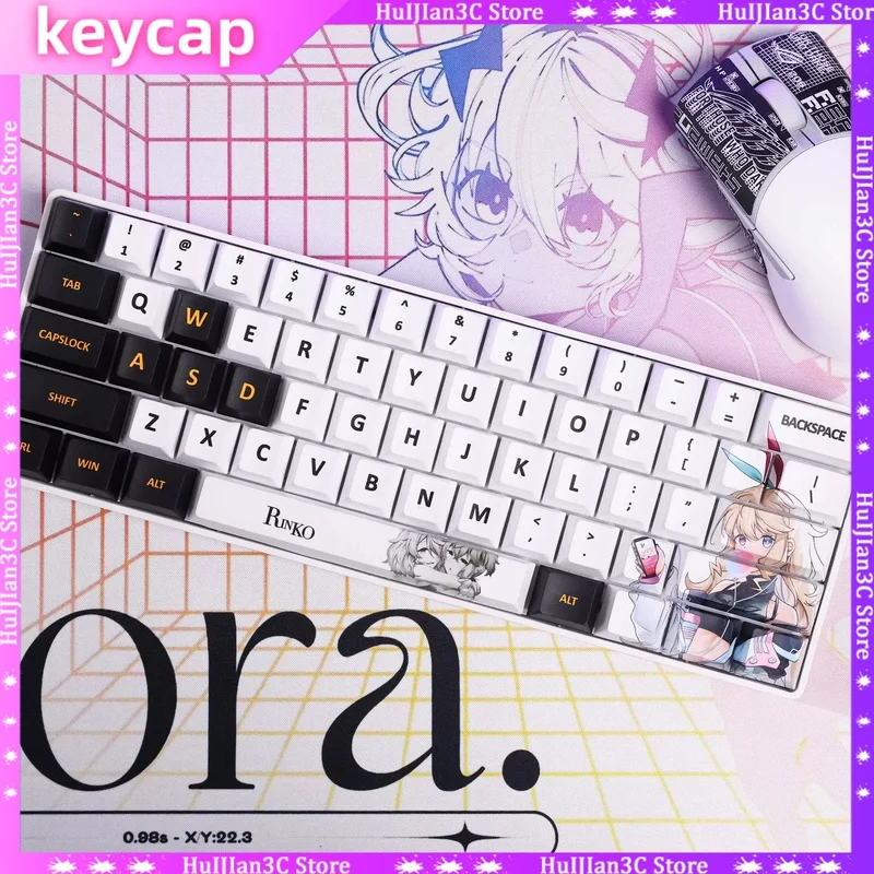 Rinko 126-клавишная механическая клавиатура Cherry PBT, колпачки для клавиш в стиле аниме, милый дизайн на заказ, аксессуары для игровой клавиатуры для ПК, подарок
Rinko 126-клавишная механическая клавиатура Cherry PBT, колпачки для клавиш в стиле аниме, милый дизайн на заказ, аксессуары для игровой клавиатуры для ПК, подарок