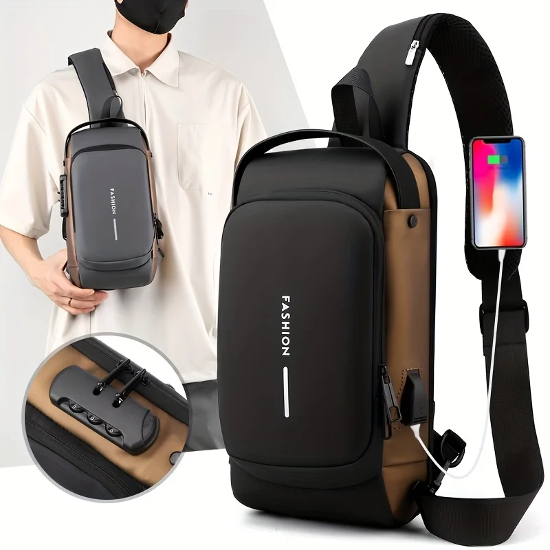 Multi-Compartment Anti-Theft Crossbody Bag for Men Waterproof, Lightweight, and Punk-Style - Perfect Valentine's Gift
Multi-Compartment Anti-Theft Crossbody Bag for Men Waterproof, Lightweight, and Punk-Style - Perfect Valentine's Gift
