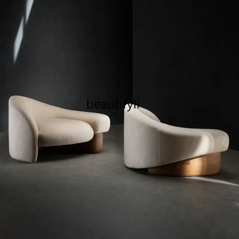 Italian Creative Lambswool Sofa Nordic Wabi-Sabi Style Solid Wood Minimalist Living Room Balcony Exhibition Hall Lounge Chair
Italian Creative Lambswool Sofa Nordic Wabi-Sabi Style Solid Wood Minimalist Living Room Balcony Exhibition Hall Lounge Chair