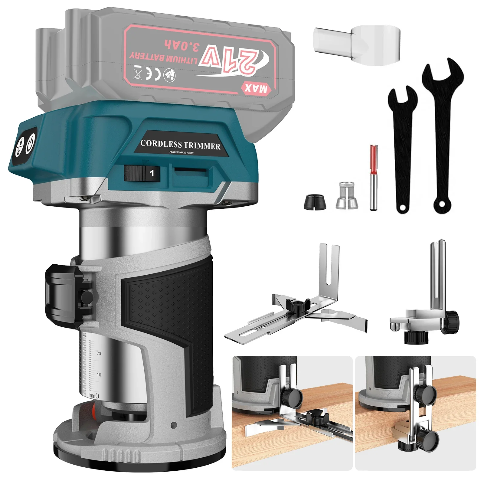 Brushless Electric Trimmer Woodworking Trimming Machine Wood Router Milling Engraving Slotting Machine For Makita 18V Battery
Brushless Electric Trimmer Woodworking Trimming Machine Wood Router Milling Engraving Slotting Machine For Makita 18V Battery