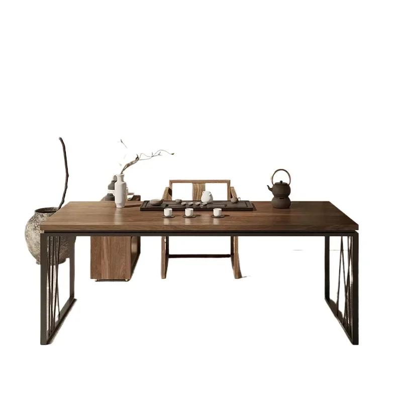 Zen desk tea table, integrated solid wood long table
Zen desk tea table, integrated solid wood long table