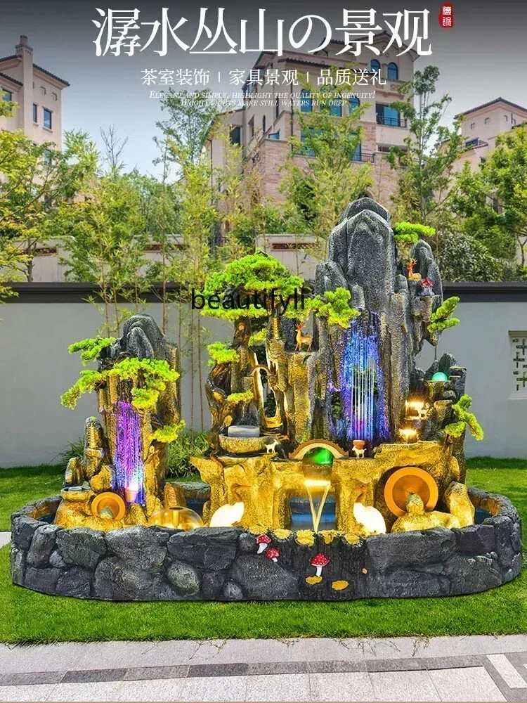 V new style New Chinese style large outdoor rockery water fountain water landscape yard landscaping fish pond family outdoor gar
V new style New Chinese style large outdoor rockery water fountain water landscape yard landscaping fish pond family outdoor gar
