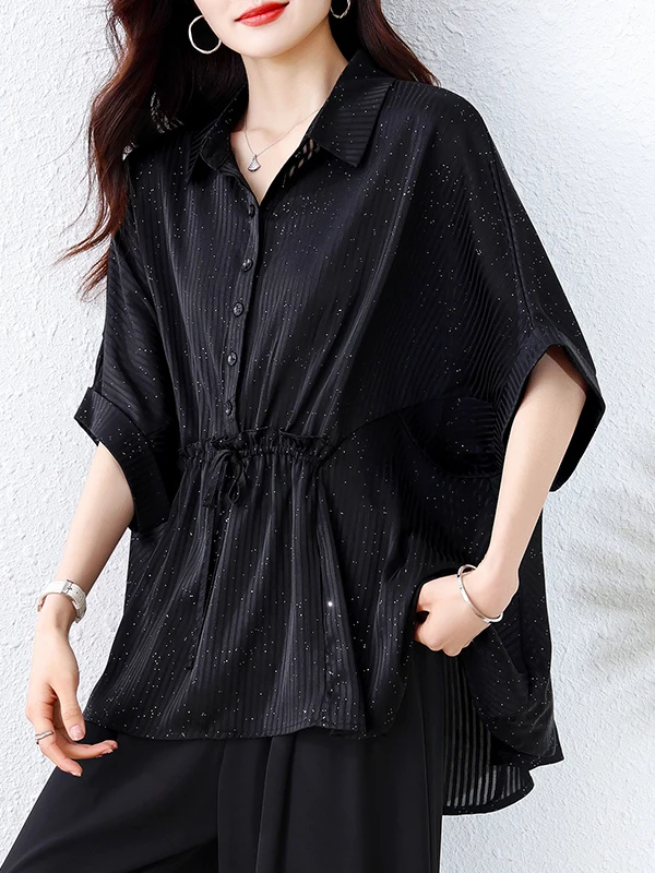 plus Size Casual Shirt Women's V-Neck Loose Fit Summer New Style Slimming Cover Belly Versatile Comfortable Breathable Top
plus Size Casual Shirt Women's V-Neck Loose Fit Summer New Style Slimming Cover Belly Versatile Comfortable Breathable Top