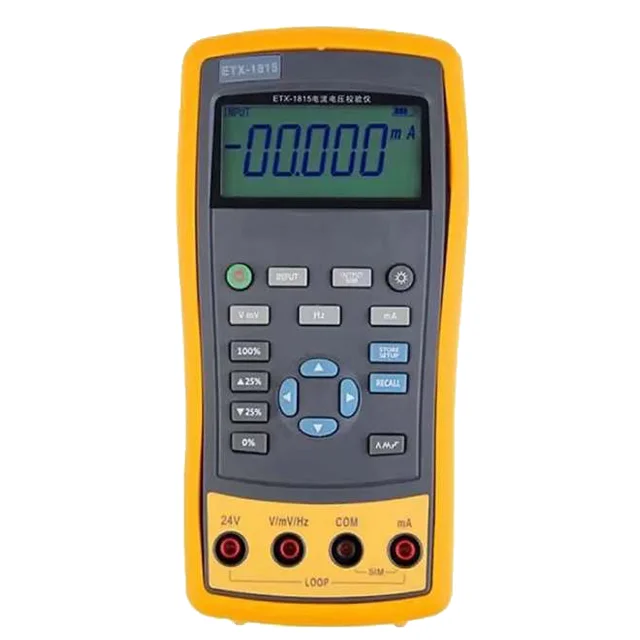 ETX-1815 High-precision handheld calibration instrument current and voltage calibrator accuracy of 0.05% backlight adjustment
ETX-1815 High-precision handheld calibration instrument current and voltage calibrator accuracy of 0.05% backlight adjustment