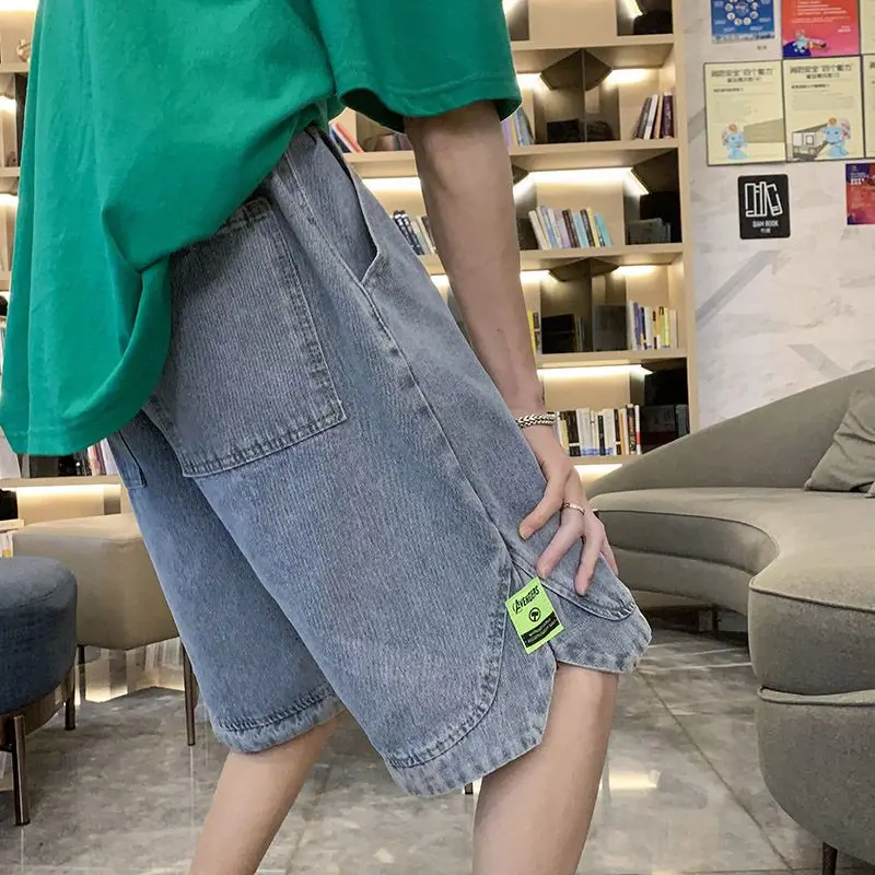 Short Jeans Pants for Men Baggy Elastic Waist Man Half Denim Shorts Blue Luxury Streetwear Rude Jorts Korean Fashion Original Xl
Short Jeans Pants for Men Baggy Elastic Waist Man Half Denim Shorts Blue Luxury Streetwear Rude Jorts Korean Fashion Original Xl