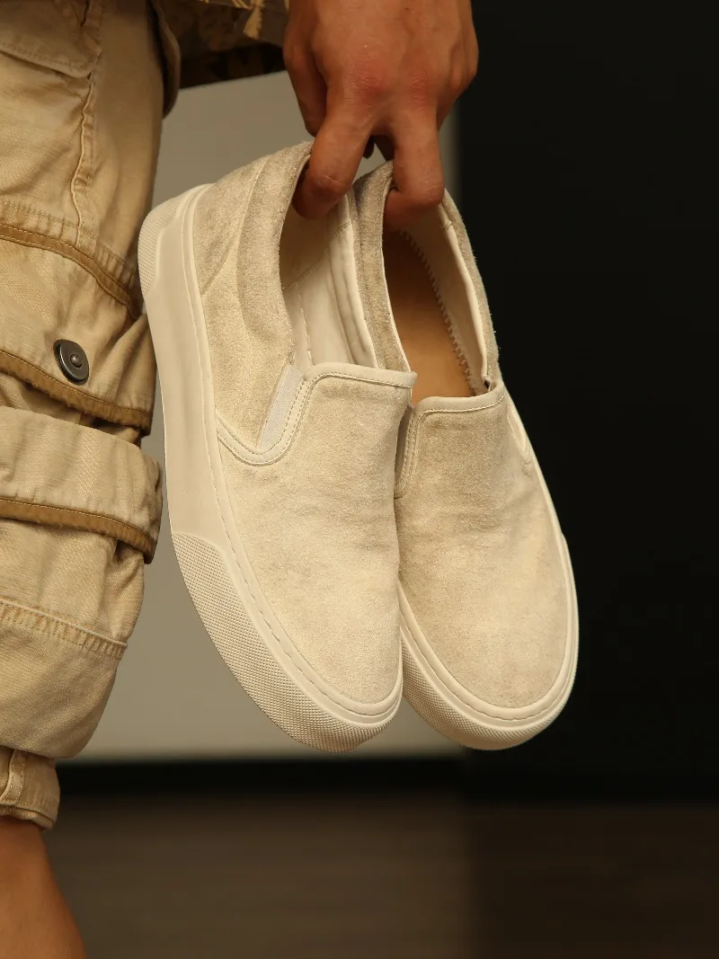 Handmade Cowhide Washed Horse Leather Summer Loafers Men's Casual Shoes Slip on Retro Genuine Leather Sport Shoes Male Flats
Handmade Cowhide Washed Horse Leather Summer Loafers Men's Casual Shoes Slip on Retro Genuine Leather Sport Shoes Male Flats