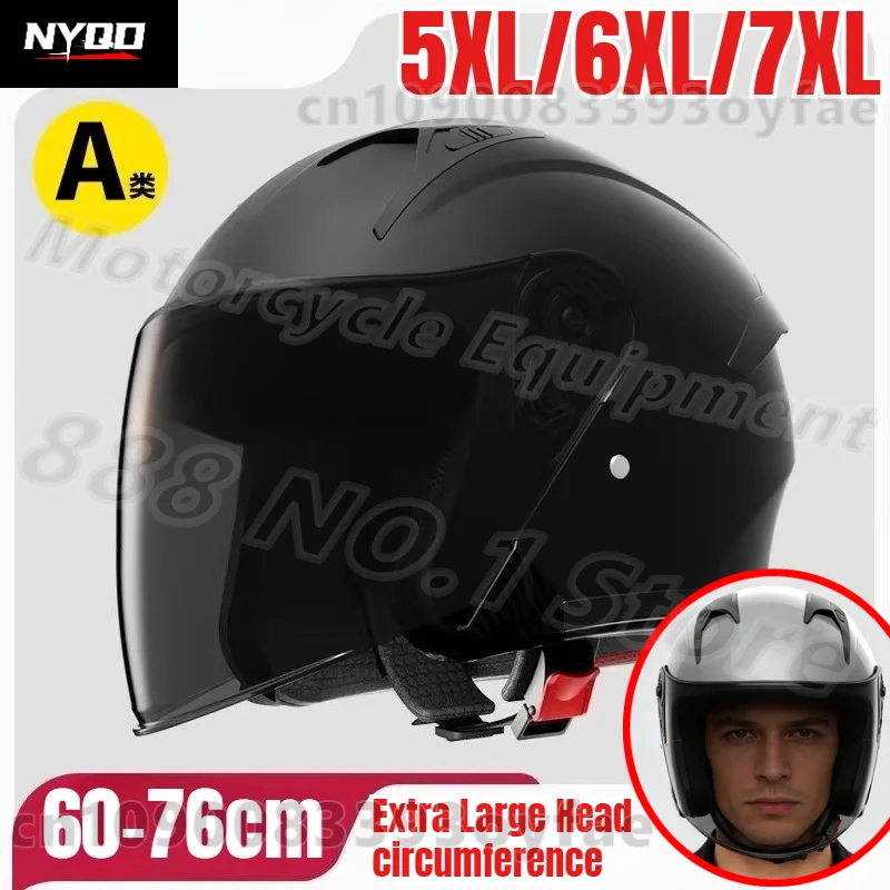 Мотошлем увеличенного размера 5XL, 6XL, 7XL, всесезонный, для обхвата головы 76 см, полушлем для скутера, для мужчин и женщин
Мотошлем увеличенного размера 5XL, 6XL, 7XL, всесезонный, для обхвата головы 76 см, полушлем для скутера, для мужчин и женщин