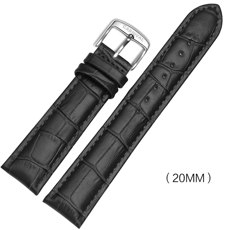Оригинальный ремешок для часов 20 мм, высококачественный ремешок из натуральной телячьей кожи, браслет для часов CARNIVAL, брендовые наручные часы, часы
Оригинальный ремешок для часов 20 мм, высококачественный ремешок из натуральной телячьей кожи, браслет для часов CARNIVAL, брендовые наручные часы, часы