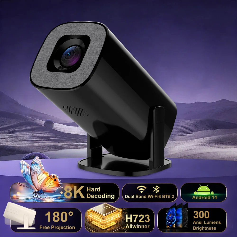 Портативный проектор 300AMSI, нативное разрешение 720P HD, декодирование видео 8K, WiFi6, BT5.2, Android 14, для спальни, просмотра фильмов на улице, домашний кинотеатр
Портативный проектор 300AMSI, нативное разрешение 720P HD, декодирование видео 8K, WiFi6, BT5.2, Android 14, для спальни, просмотра фильмов на улице, домашний кинотеатр