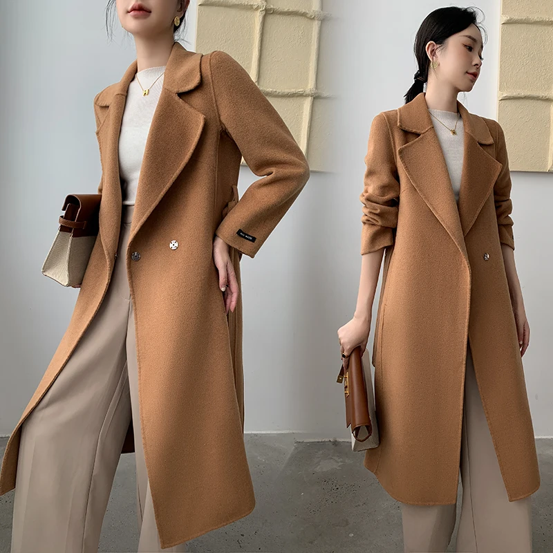 Autumn & Winter Women Sheep Wool Coat 2022 New Design Single Button Woolen Long Coat Ladies Slim Fit Wool Outwear Long Sleeved
Autumn & Winter Women Sheep Wool Coat 2022 New Design Single Button Woolen Long Coat Ladies Slim Fit Wool Outwear Long Sleeved