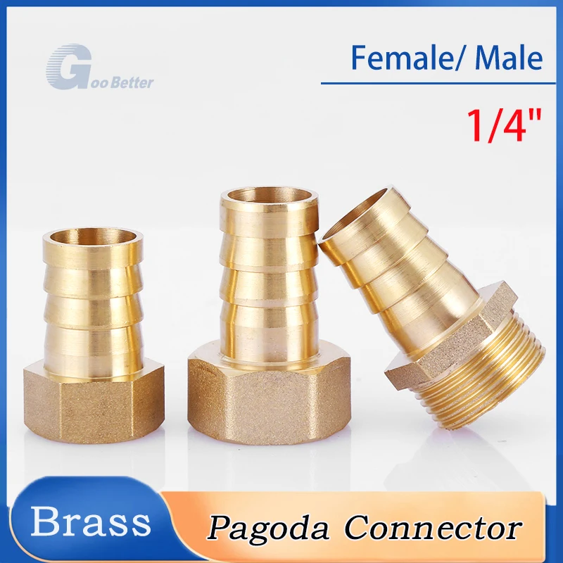 1~100pcs 1/4" 4~19MM Pagoda Connector Hose Barb Connector Hose Thread Male/Female Brass Water Pipe Fittings
1~100pcs 1/4" 4~19MM Pagoda Connector Hose Barb Connector Hose Thread Male/Female Brass Water Pipe Fittings