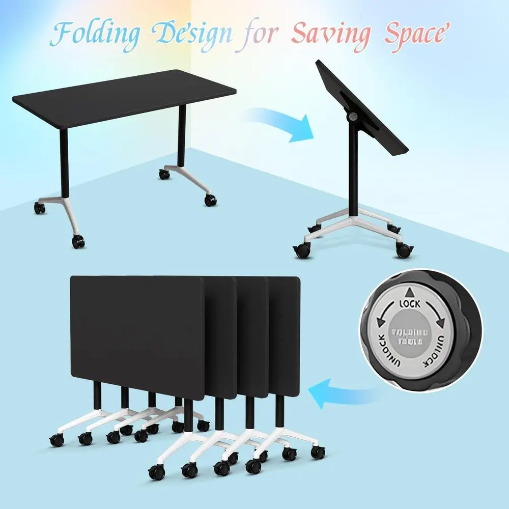 Комплект из 4-х складных конференц-столов на колесиках для офиса, учебных классов и переговорных комнат (47,2 дюйма)
Комплект из 4-х складных конференц-столов на колесиках для офиса, учебных классов и переговорных комнат (47,2 дюйма)