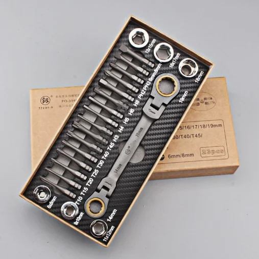 Car Hardware Toolbox Ratchet Wrench Set 23 Pcs Adjustable Double End Spanner Universal Wrench Kit Repair Hand Tool
Car Hardware Toolbox Ratchet Wrench Set 23 Pcs Adjustable Double End Spanner Universal Wrench Kit Repair Hand Tool