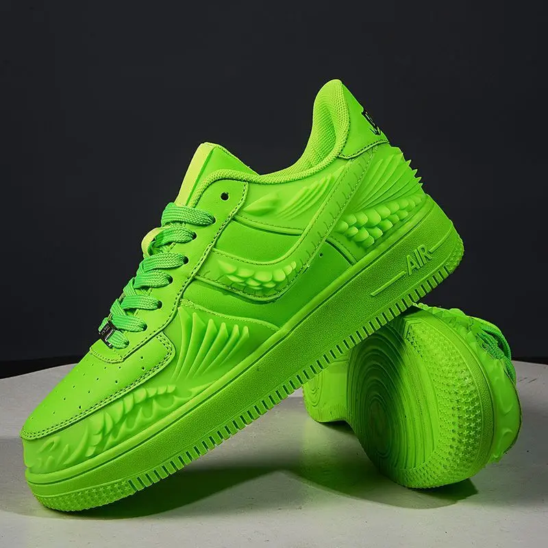 Original Design Brand Men's Shoes Luxury 3D Emboss Trend Fluorescent Green Platform Casual Sneakers baskets hommes Plus Size 45
Original Design Brand Men's Shoes Luxury 3D Emboss Trend Fluorescent Green Platform Casual Sneakers baskets hommes Plus Size 45