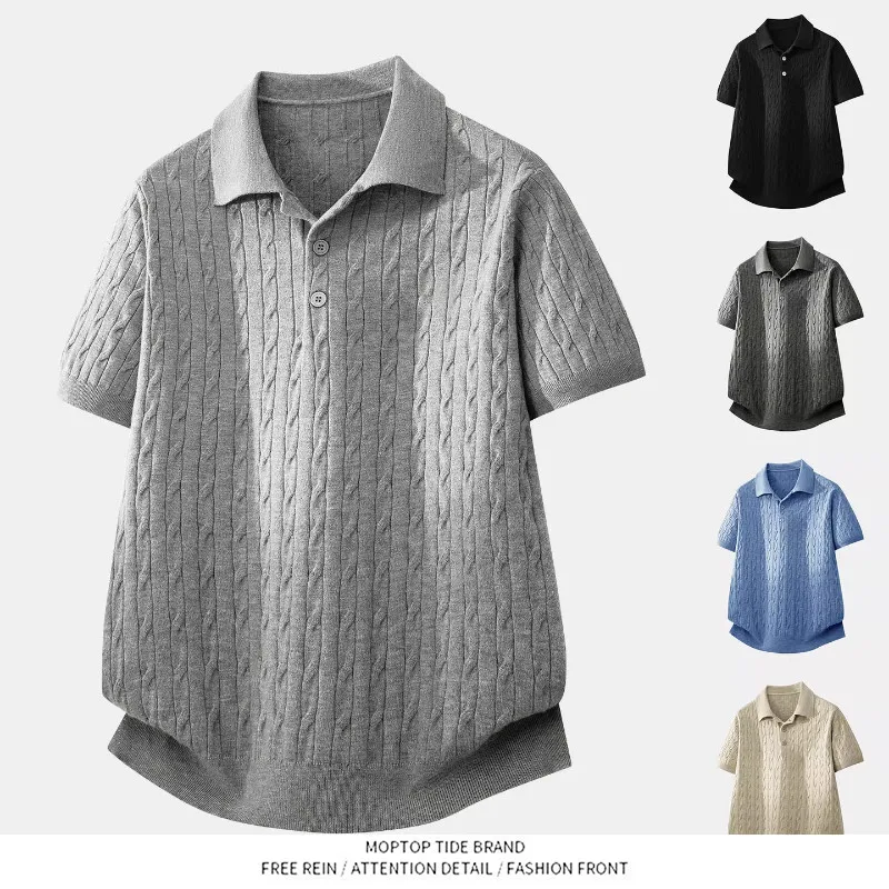 American Style Hard Man Knitted Shirt Muscle Men Slim Fit Elastic Short Sleeve Turn-down Collar Sweatshirt Tight Sleeve ...
American Style Hard Man Knitted Shirt Muscle Men Slim Fit Elastic Short Sleeve Turn-down Collar Sweatshirt Tight Sleeve ...