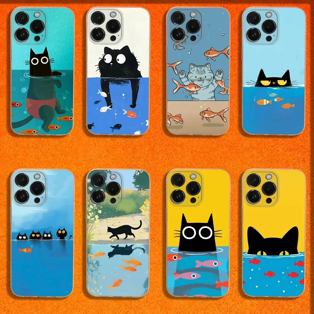 Cat and fish Phone Case For iPhone 16,15,14,13,12,11 Plus,Pro,Max,XR,XS,Plus,E,Mini Transparent Soft Cover
Cat and fish Phone Case For iPhone 16,15,14,13,12,11 Plus,Pro,Max,XR,XS,Plus,E,Mini Transparent Soft Cover