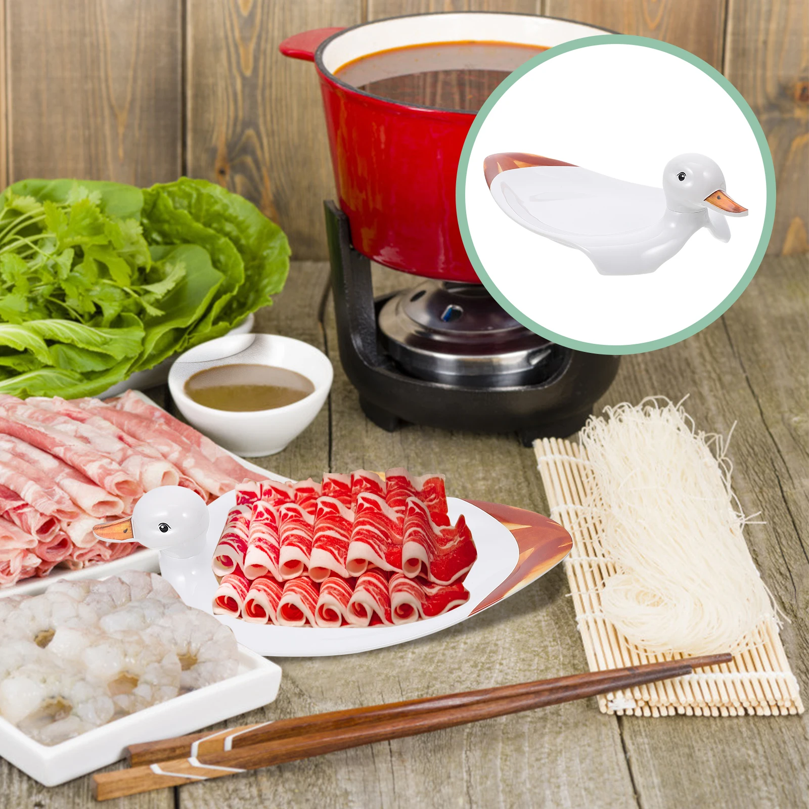 1pc Duck Shaped Plate Creative Melamine Dinner Plates Salad Fruit Snacks Household Tableware Fat Beef Roll Pan Elegant Design
1pc Duck Shaped Plate Creative Melamine Dinner Plates Salad Fruit Snacks Household Tableware Fat Beef Roll Pan Elegant Design