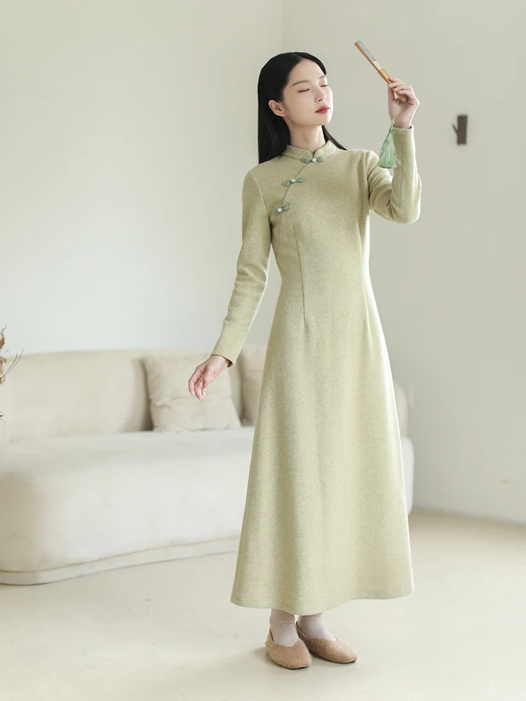 Новая китайская трикотажная элитная шерстяная улучшенная женская осенне-зимняя одежда для чая, традиционная одежда Chi...
Новая китайская трикотажная элитная шерстяная улучшенная женская осенне-зимняя одежда для чая, традиционная одежда Chi...