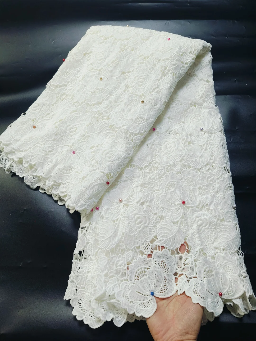 Lower Cost Sales Good Quality Guipure Lace High Quality Eembroidery Cord Lace With Beads Fabric for Party Dress NN3168_Z
Lower Cost Sales Good Quality Guipure Lace High Quality Eembroidery Cord Lace With Beads Fabric for Party Dress NN3168_Z