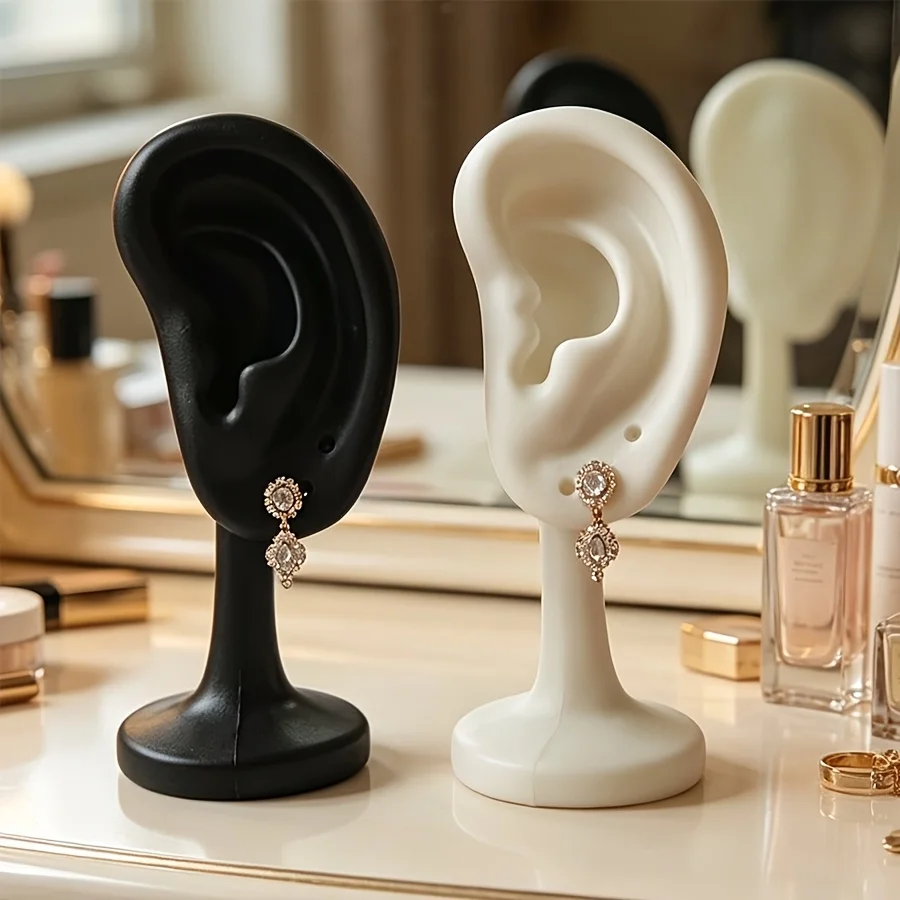 4 Pack Earring Display Mannequin Ear Model, Black White Plastic Jewelry Holder Stand, Ear Stud Rack for Home Shop Photo Props
4 Pack Earring Display Mannequin Ear Model, Black White Plastic Jewelry Holder Stand, Ear Stud Rack for Home Shop Photo Props