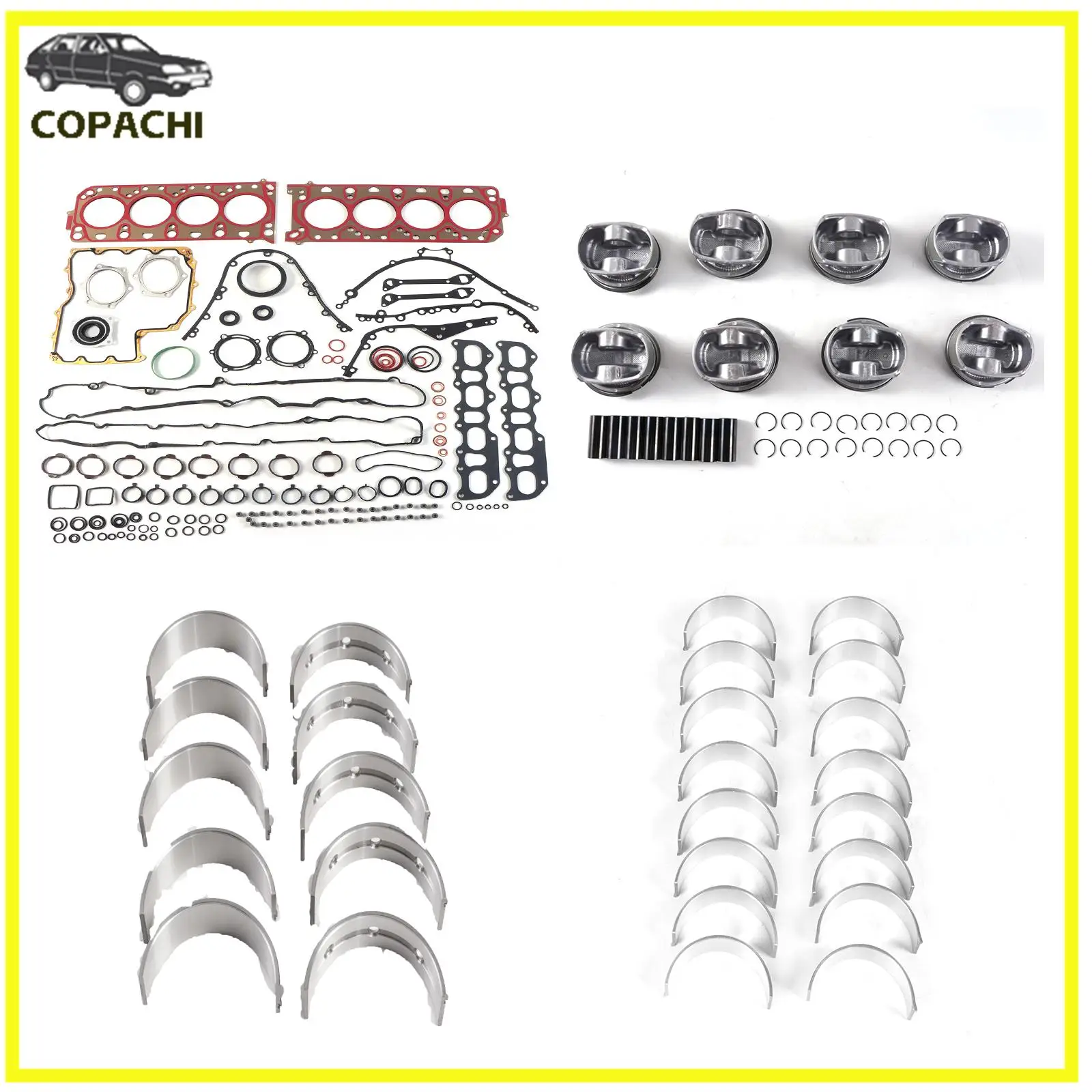 M48 Комплект прокладок для капитального ремонта двигателя Φ96 мм, поршни, плитка коленчатого вала для Porsche Panamera Cayenne S 4S GTS 9PA 970 92A 4,8L V8
M48 Комплект прокладок для капитального ремонта двигателя Φ96 мм, поршни, плитка коленчатого вала для Porsche Panamera Cayenne S 4S GTS 9PA 970 92A 4,8L V8