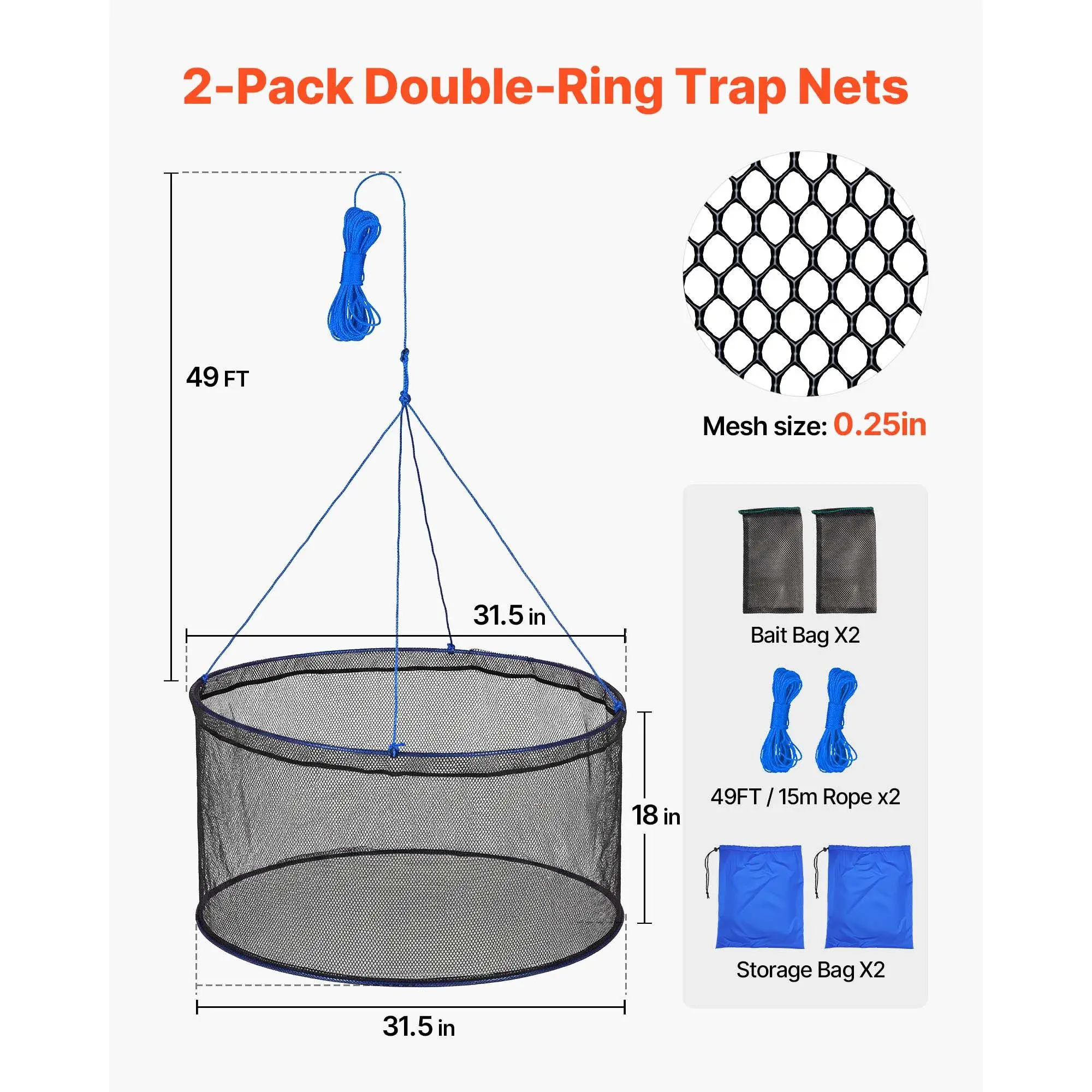 Foldable Fishing Net, Landing Fishing Pier Nets, Portable Drop Net for Pulling up Fish, Durable and Fish-friendly, with Rope and Storage Bag, for Minnows, Crawfish, Shrimp, Crab
Foldable Fishing Net, Landing Fishing Pier Nets, Portable Drop Net for Pulling up Fish, Durable and Fish-friendly, with Rope and Storage Bag, for Minnows, Crawfish, Shrimp, Crab