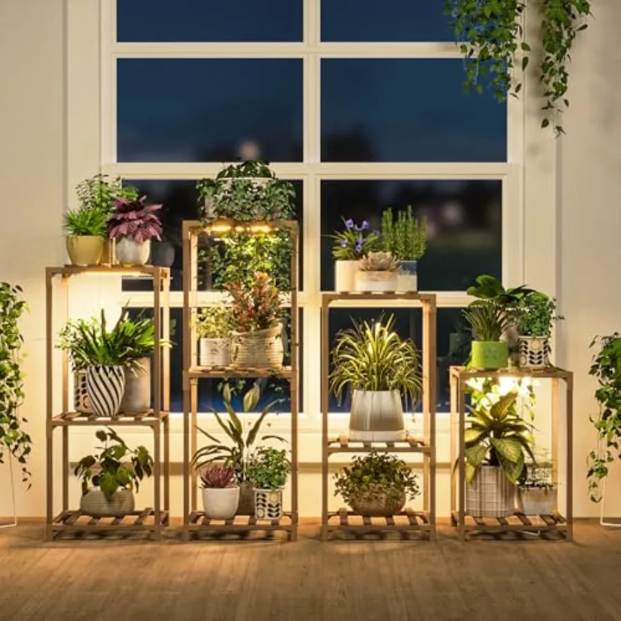 Plant Stands with Grow Lights Indoor Plant Shelves Outdoor Wooden Plant Holder for Multiple Plants Flower Stands for Living Roo
Plant Stands with Grow Lights Indoor Plant Shelves Outdoor Wooden Plant Holder for Multiple Plants Flower Stands for Living Roo