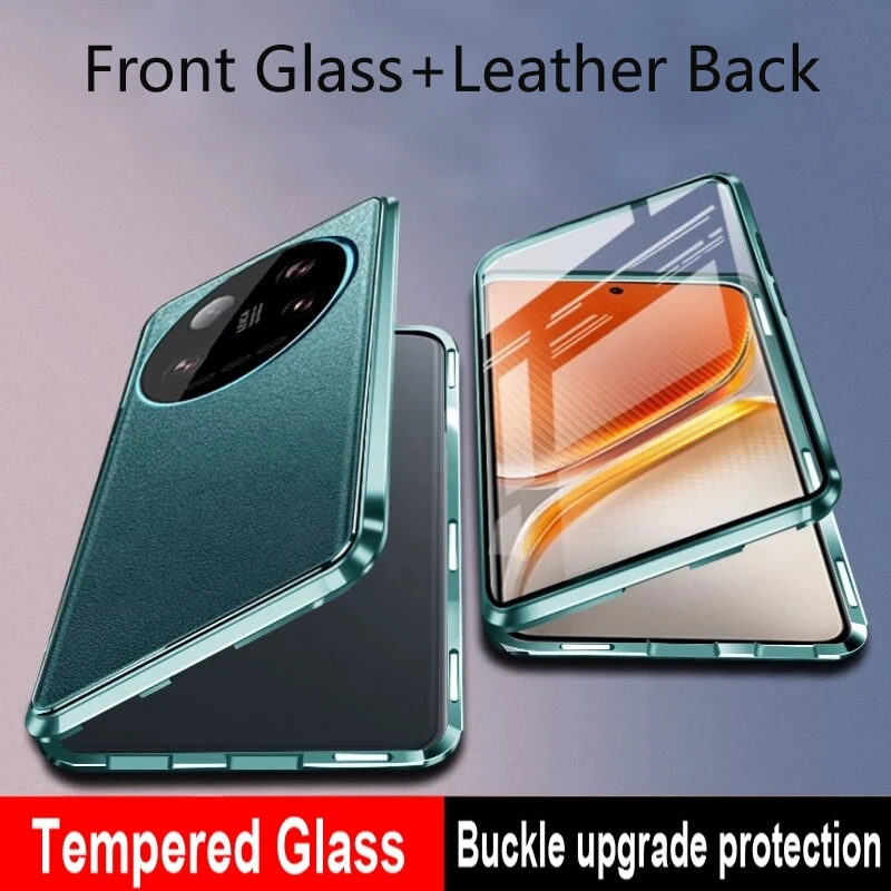 Tempered Glass Phone Case For XiaoMi 15 Pro 14 Ultra Full Lens Protection Magnetic Metal Bumper Pu Leather Back Cover Cases
Tempered Glass Phone Case For XiaoMi 15 Pro 14 Ultra Full Lens Protection Magnetic Metal Bumper Pu Leather Back Cover Cases