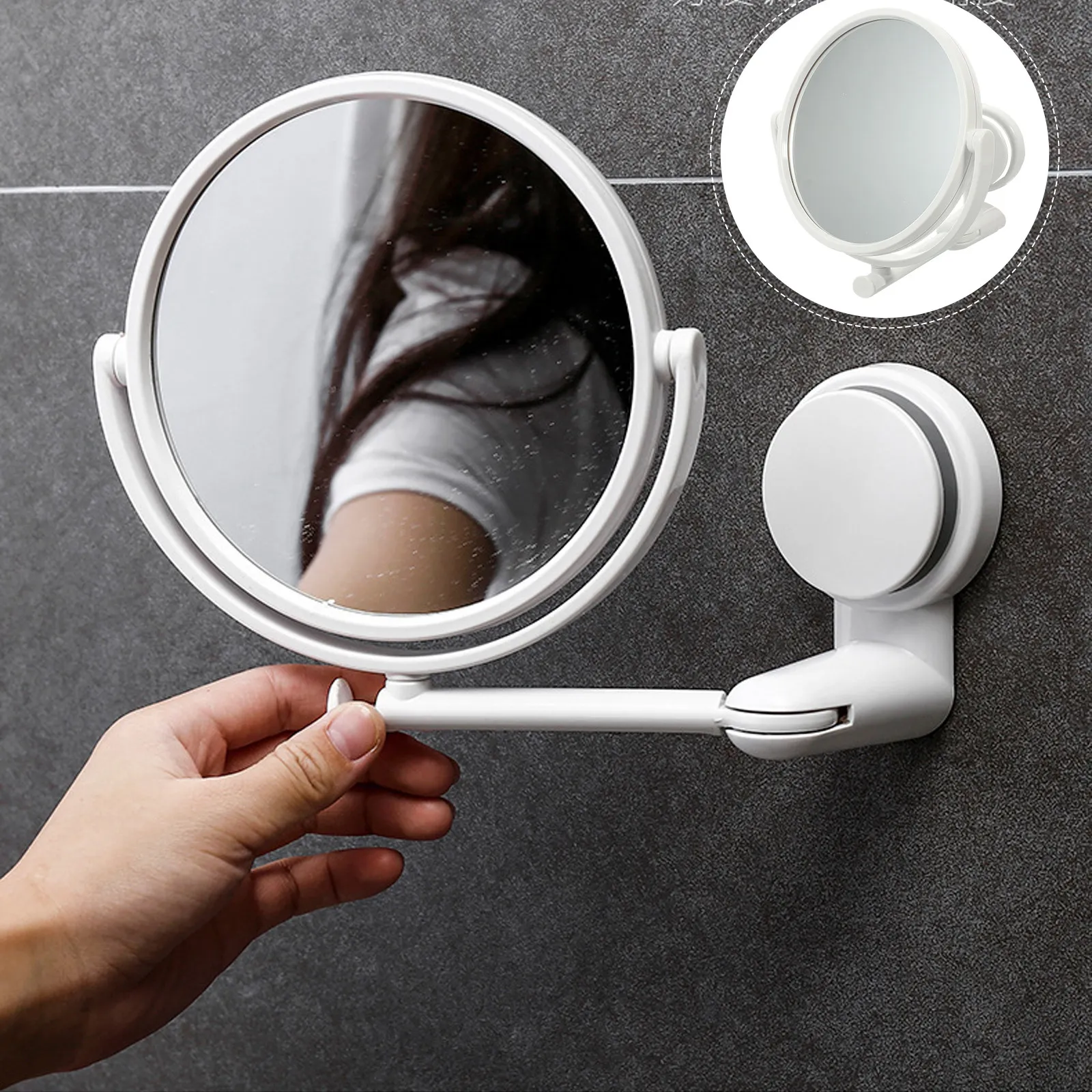 Foldable Rotating Double Sided Makeup Mirror Wall Mounted Adjustable Magnifying Vanity Mirror for Bathroom Bedroom Use
Foldable Rotating Double Sided Makeup Mirror Wall Mounted Adjustable Magnifying Vanity Mirror for Bathroom Bedroom Use