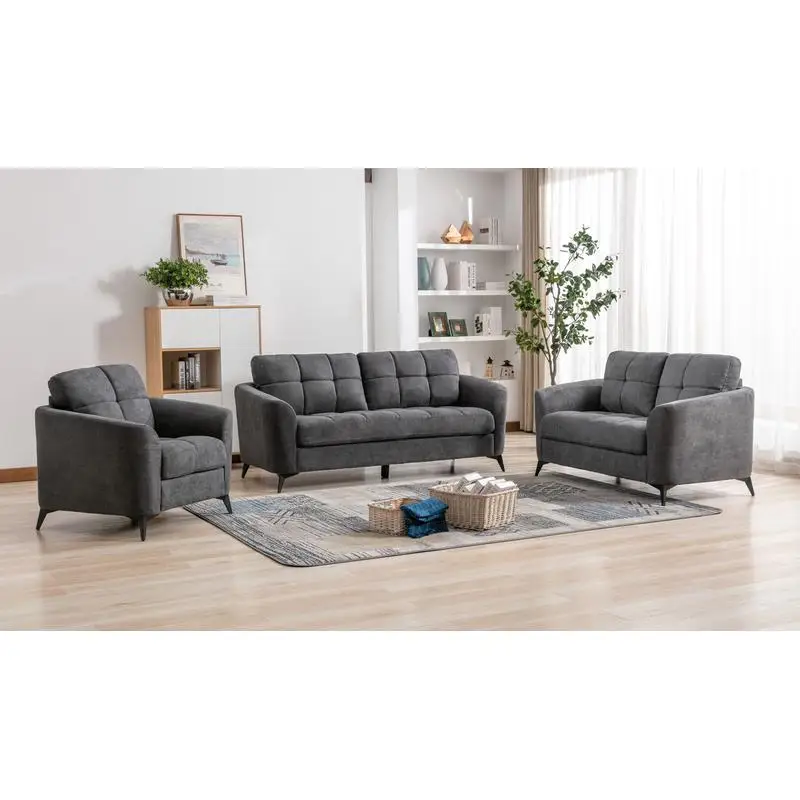 Woven Fabric Living Room Sofa Loveseat and Chair Set
Woven Fabric Living Room Sofa Loveseat and Chair Set