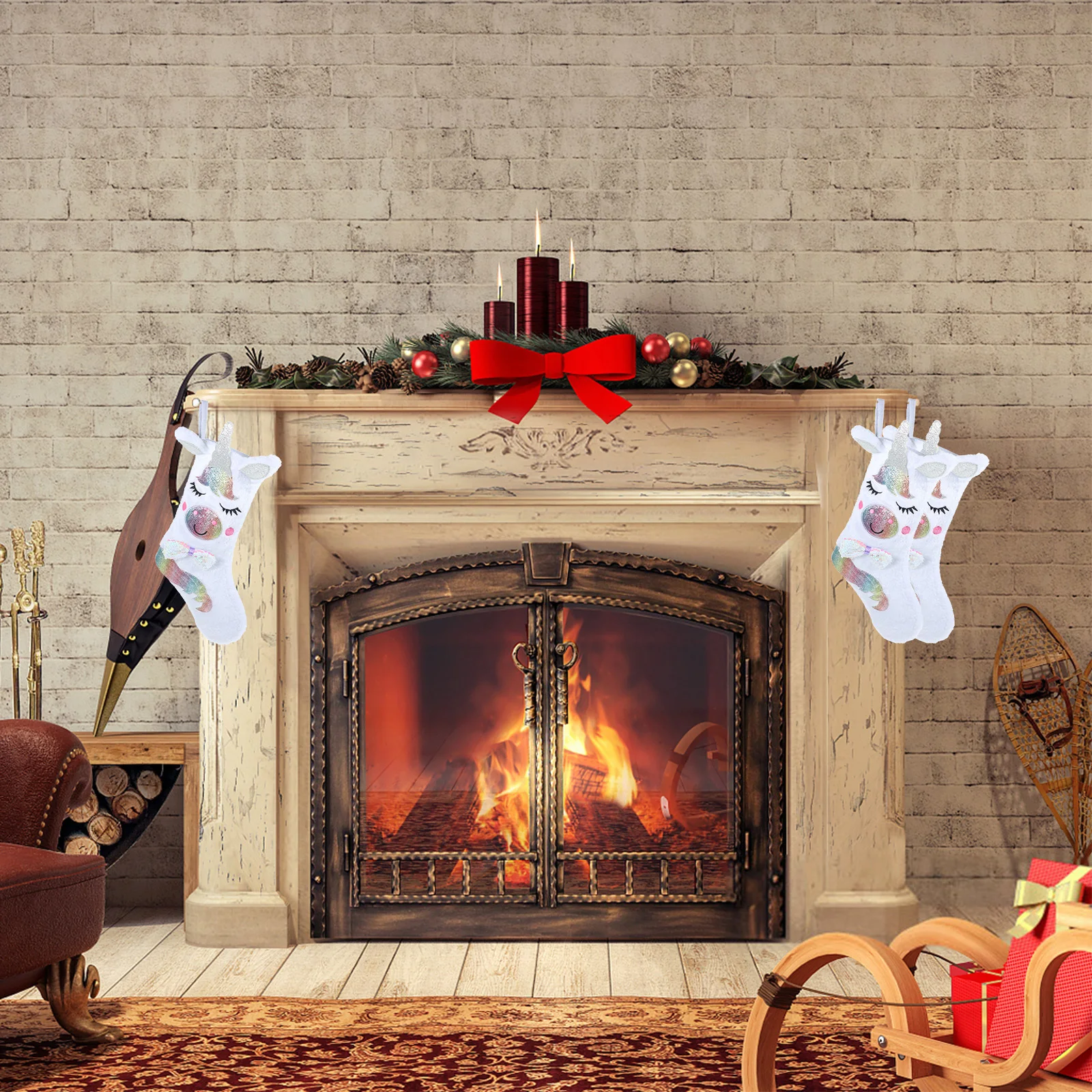 Christmas Stocking Xmas Hanging Decor For Tree Fireplace Wall Window Door Home Office Party Holiday Decoration
Christmas Stocking Xmas Hanging Decor For Tree Fireplace Wall Window Door Home Office Party Holiday Decoration