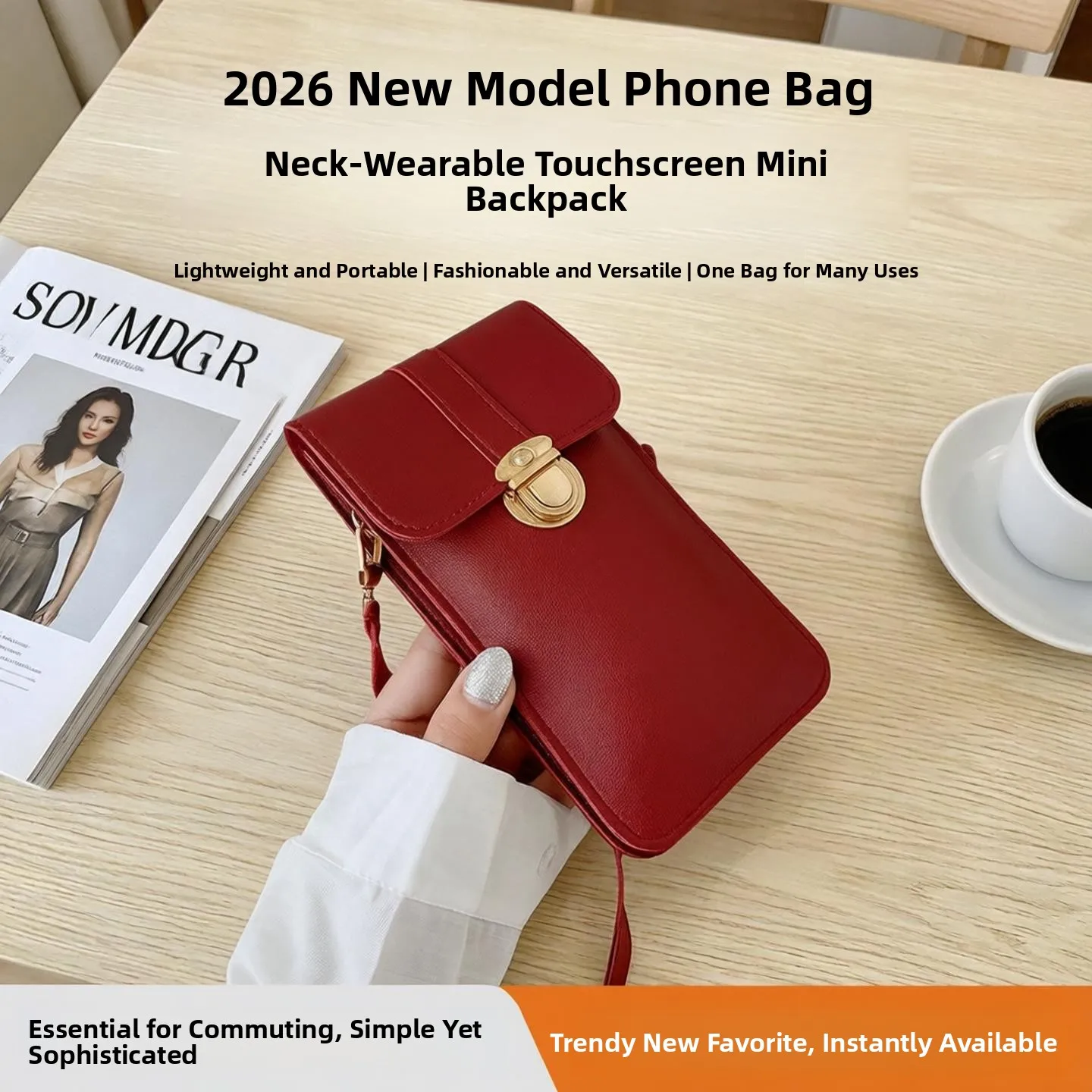 2026 New Fashionable Transparent Shoulder Bag Women's Summer Touchscreen Mobile Phone Bag Hanging Neck Pack Crossbody Bag
2026 New Fashionable Transparent Shoulder Bag Women's Summer Touchscreen Mobile Phone Bag Hanging Neck Pack Crossbody Bag