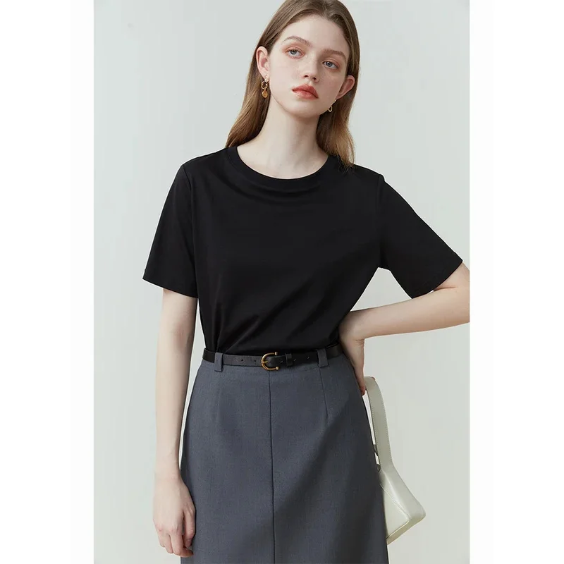 FSLE 100% Cotton Short-Sleeved T-Shirt Women'S Spring Summer 2023 New Round Neck Straight White Black Top For Women
FSLE 100% Cotton Short-Sleeved T-Shirt Women'S Spring Summer 2023 New Round Neck Straight White Black Top For Women