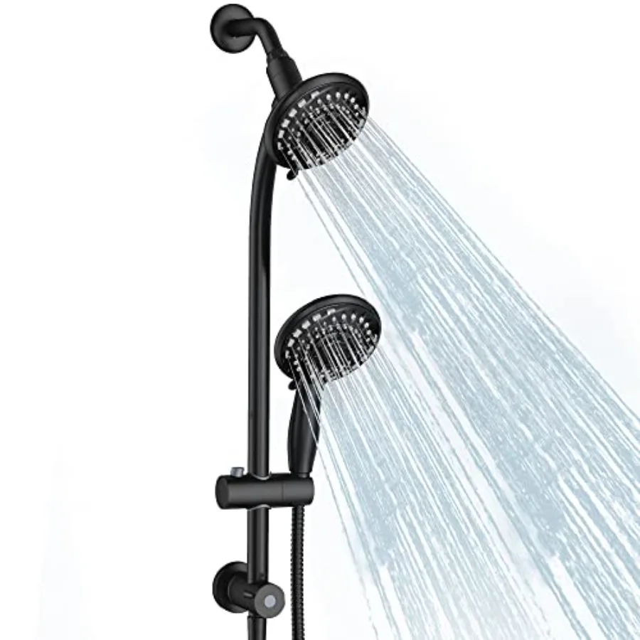 Handheld Showerhead and Rain Shower Combo for Easy Reach, 27.5" Drill-free Stainless Steel Slide Bar, 5"of 5-setting Handheld S
Handheld Showerhead and Rain Shower Combo for Easy Reach, 27.5" Drill-free Stainless Steel Slide Bar, 5"of 5-setting Handheld S