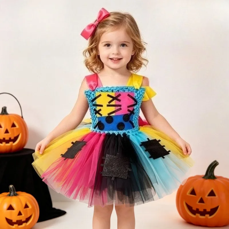 Girls' Halloween colorful party dress, cartoon role-playing costume, kids tulle tutu gown,Halloween stage performance outfit
Girls' Halloween colorful party dress, cartoon role-playing costume, kids tulle tutu gown,Halloween stage performance outfit