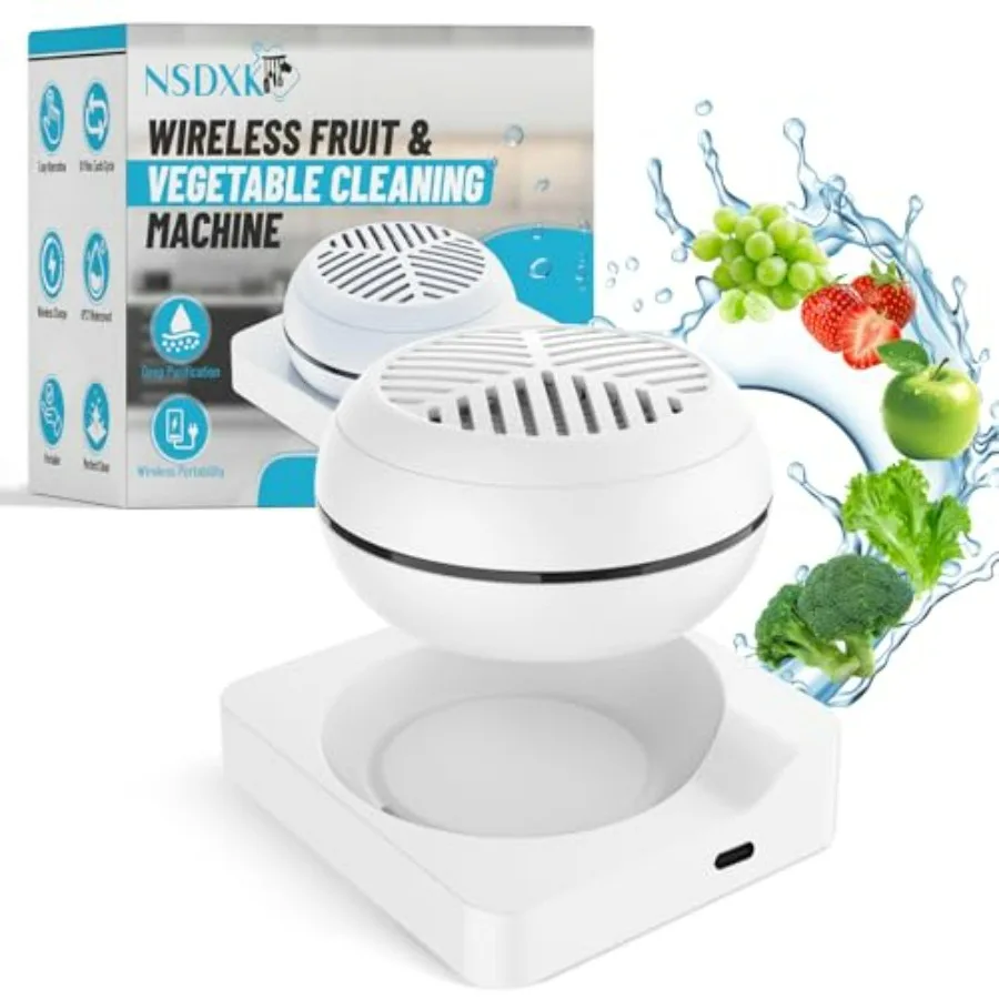 Fruit and Vegetable Washing Machine, Fruit Vegetable Cleaner Device, Portable USB Wireless Veggie Wash with Purification Techno
Fruit and Vegetable Washing Machine, Fruit Vegetable Cleaner Device, Portable USB Wireless Veggie Wash with Purification Techno