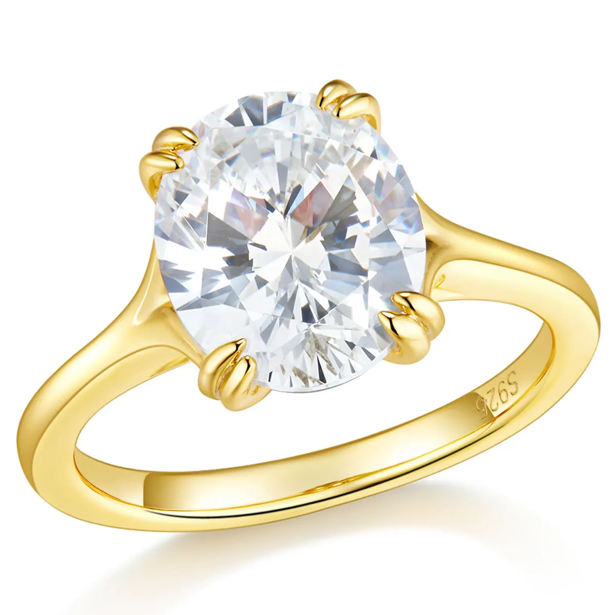 DEZO 5.0ct Moissanite Engagement Ring for Women 14K Gold Plated 925 Sterling Silver Oval Cut VVS1 D Color GRA Certificate
DEZO 5.0ct Moissanite Engagement Ring for Women 14K Gold Plated 925 Sterling Silver Oval Cut VVS1 D Color GRA Certificate
