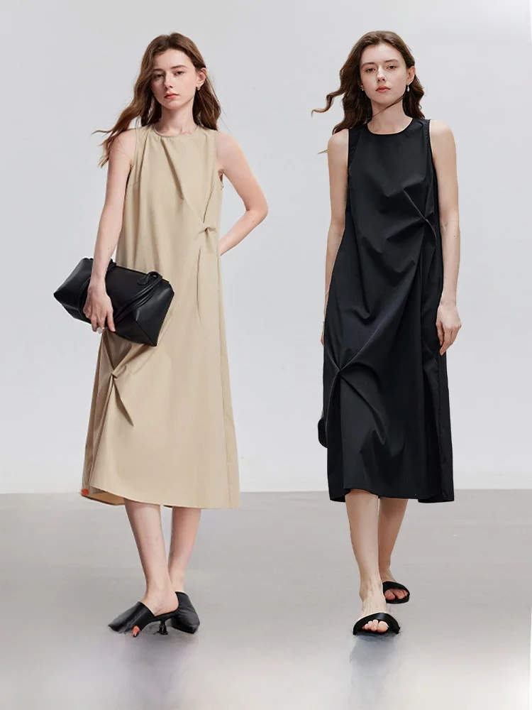 Ele Pure Color round Ne Svel Dr Women's Summer New Design Knot Slimming Dr Casual Commute Sle A-Line Skirt
Ele Pure Color round Ne Svel Dr Women's Summer New Design Knot Slimming Dr Casual Commute Sle A-Line Skirt