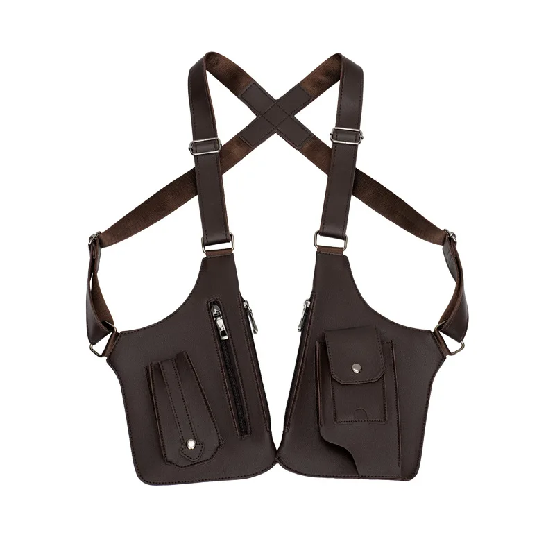 Harley Punk Style Motorcycle Riding Vest Bag Retro Underarm Crossbody Bag Dual Shoulder Mobile Phone Bag for Young Men
Harley Punk Style Motorcycle Riding Vest Bag Retro Underarm Crossbody Bag Dual Shoulder Mobile Phone Bag for Young Men