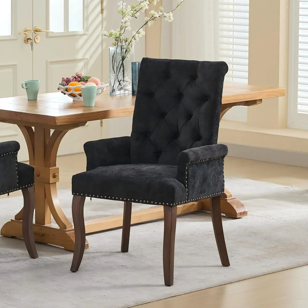 Chenille Dining Chairs, Tall Back Side Chair, Modern Upholstered High-end Tufted Side Chair with Armrest,
Chenille Dining Chairs, Tall Back Side Chair, Modern Upholstered High-end Tufted Side Chair with Armrest,