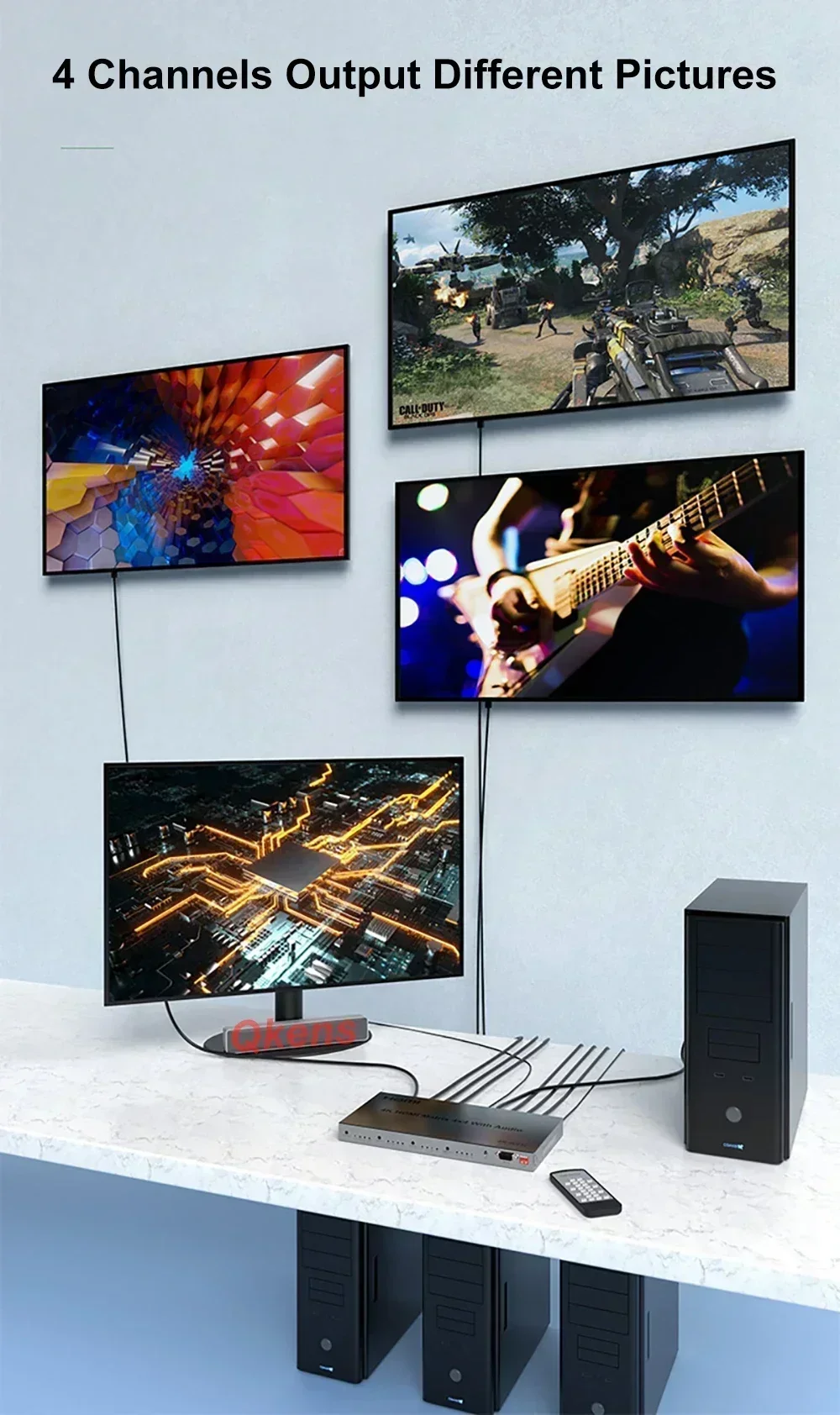 Матрица HDMI 4K, 60 Гц, 4x4, с аудиоэкстрактором R/L, 3,5 мм, HDR, 3D HDMI2.0, видеопереключатель, разветвитель, бесшовный переключатель 4 в 4 выхода, RS232
Матрица HDMI 4K, 60 Гц, 4x4, с аудиоэкстрактором R/L, 3,5 мм, HDR, 3D HDMI2.0, видеопереключатель, разветвитель, бесшовный переключатель 4 в 4 выхода, RS232
