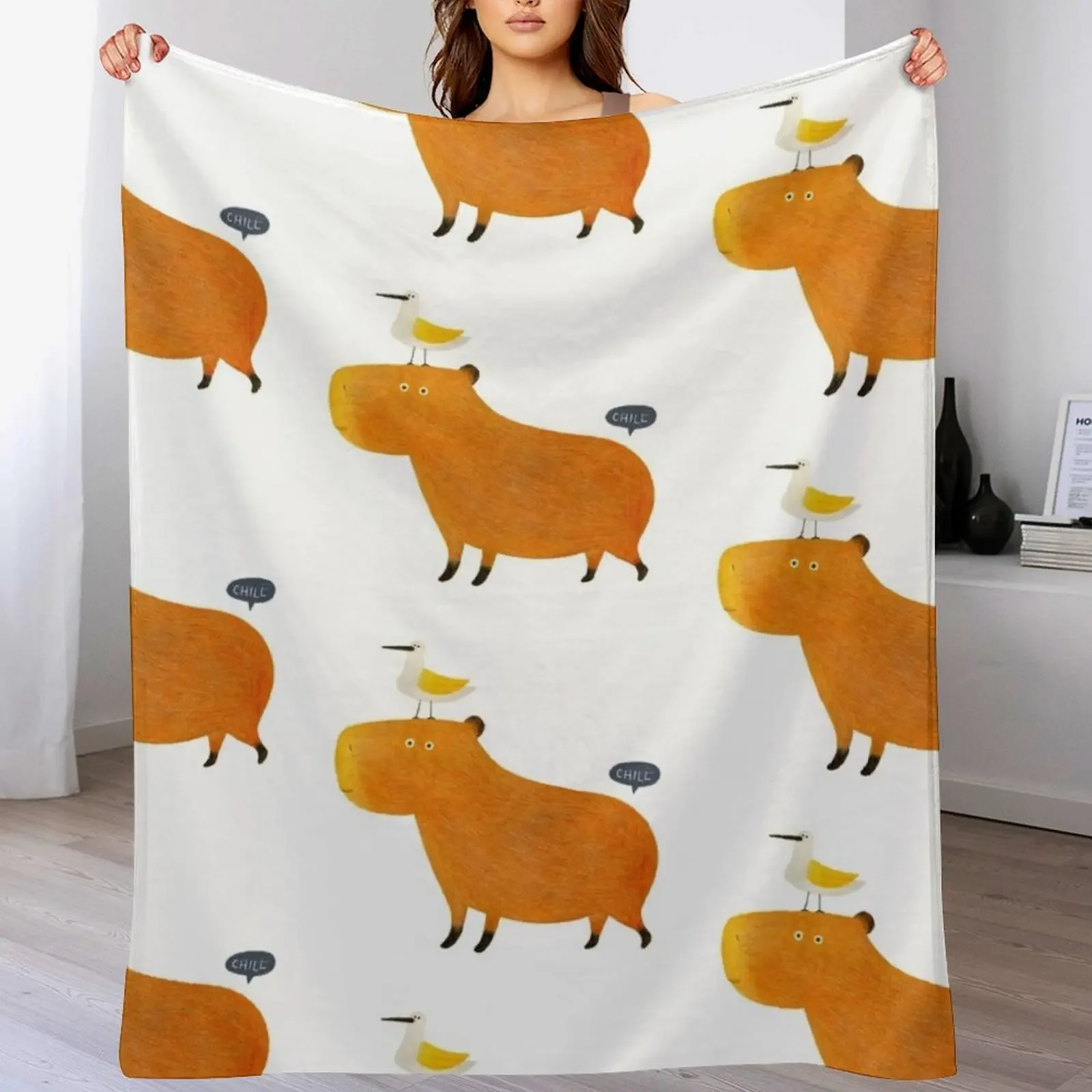 Hapybara Capybara Throw Blanket Thin warm for winter Decorative Sofas Soft Blankets
Hapybara Capybara Throw Blanket Thin warm for winter Decorative Sofas Soft Blankets