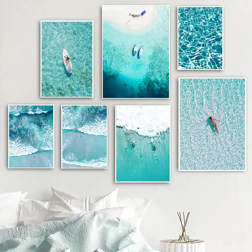 Blue Sea Beach Waves Posters Swimming Canvas Painting Surfing Wall Art Print Modern Poster Nordic Wall Pictures Home Decoration
Blue Sea Beach Waves Posters Swimming Canvas Painting Surfing Wall Art Print Modern Poster Nordic Wall Pictures Home Decoration